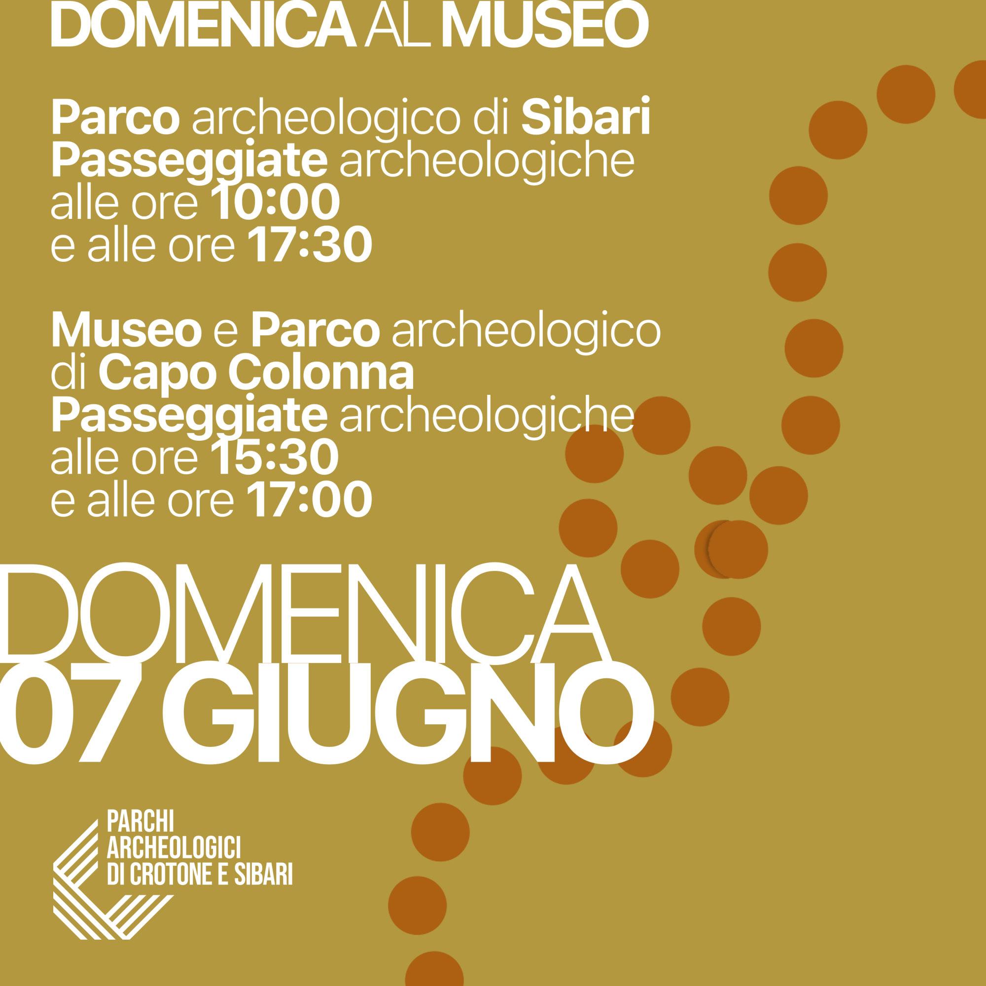 Domenica 7 giugno torna l'iniziativa “Domenica al Museo”