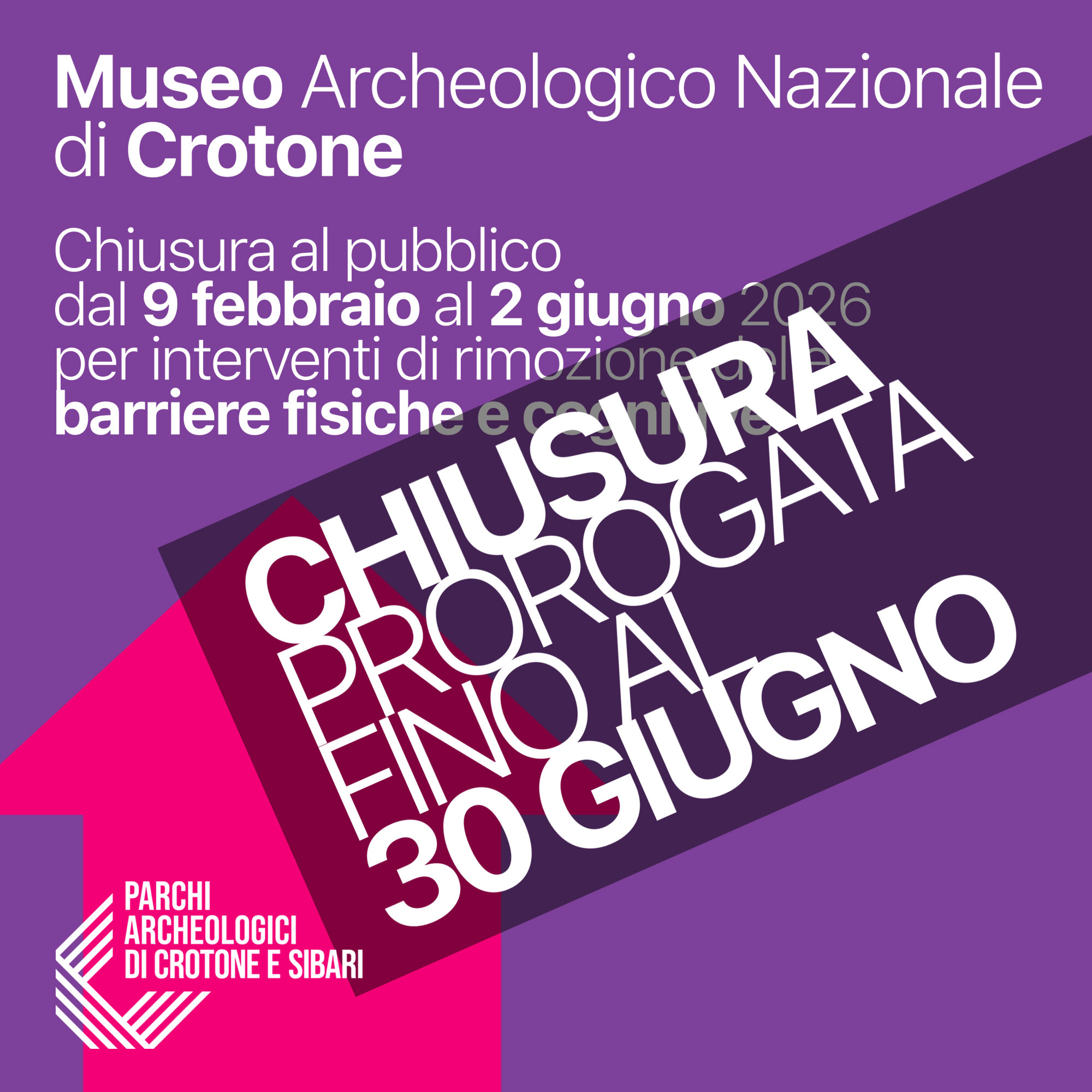 Museo Archeologico Nazionale di Crotone resterà chiuso al pubblico fino al 30 giugno